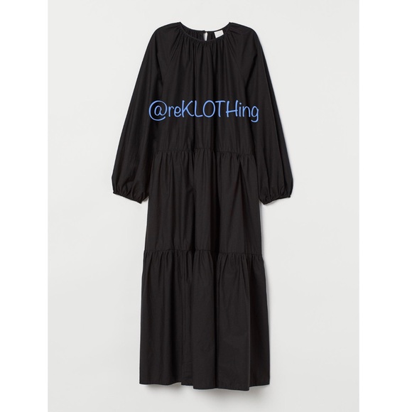 SOLD! Cotton Poplin Puff-Balloon Sleeved Dress - Picture 4 of 9